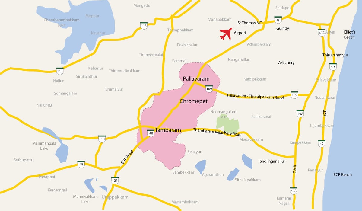 خريطة Tambaram تشيناي
